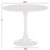 ΤΡΑΠΕΖΙ ΣΤΡΟΓΓΥΛΟ BROLIN HM18141.01 MDF TOP-ΒΑΣΗ ΜΕΤΑΛΛΙΚΗ--ΛΕΥΚΟ Φ90x73Υεκ