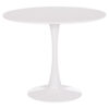 ΤΡΑΠΕΖΙ ΣΤΡΟΓΓΥΛΟ BROLIN HM18141.01 MDF TOP-ΒΑΣΗ ΜΕΤΑΛΛΙΚΗ--ΛΕΥΚΟ Φ90x73Υεκ