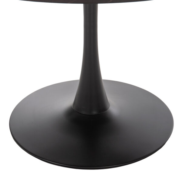 ΤΡΑΠΕΖΙ ΤΡΑΠΕΖΑΡΙΑΣ ROLLO HM9421.12 ΣΤΡΟΓΓΥΛΟ BLACK MARBLE Φ90x74Υεκ.