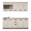ΚΟΥΖΙΝΑ Kent 200 Grey Oak-White Oak 200*60/31*217(82/74.5)