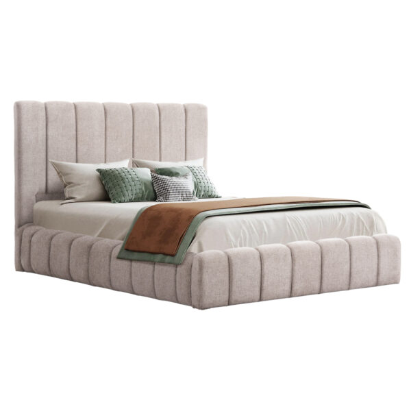 ΚΡΕΒΑΤΙ REMO ΜΕ ΑΠΟΘΗΚΕΥΤΙΚΟ ΧΩΡΟ HM719.22 ΥΦΑΣΜΑ TEDDY ΓΚΡΙ-ΓΙΑ ΣΤΡΩΜΑ 160x200εκ