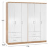 ΝΤΟΥΛΑΠΑ 6ΦΥΛΛΗ CAESAR HM21236.02 ΜΕΛΑΜΙΝΗ SONAMA & ΛΕΥΚΟ 180x42,5Χ181Υεκ.
