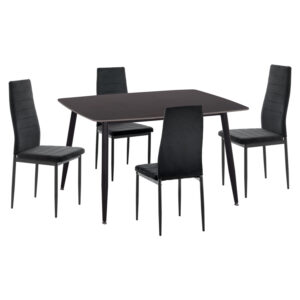 ΣΕΤ ΤΡΑΠΕΖΑΡΙΑΣ 5ΤΜΧ RAVEN HM21224.02 ΚΕΡΑΜΙΚΟ TOP ΜΑΥΡΟ ΜΑΡΜΑΡΟ--ΒΕΛΟΥΔΟ ΜΑΥΡΟ