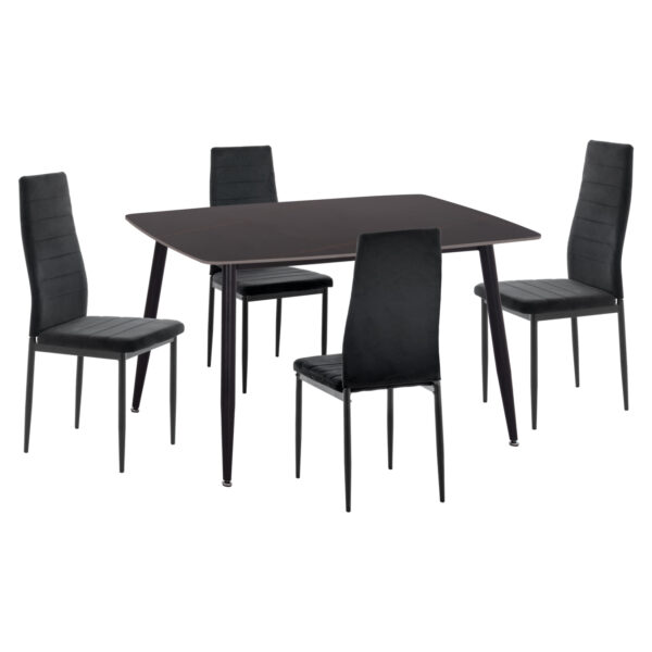 ΣΕΤ ΤΡΑΠΕΖΑΡΙΑΣ 5ΤΜΧ RAVEN HM21224.02 ΚΕΡΑΜΙΚΟ TOP ΜΑΥΡΟ ΜΑΡΜΑΡΟ--ΒΕΛΟΥΔΟ ΜΑΥΡΟ