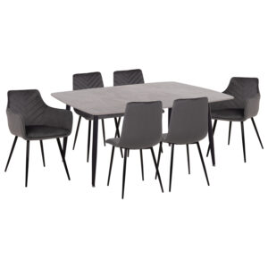 set-trapezarias-7tmch-fb92107003-keramik.jpg ΣΕΤ ΤΡΑΠΕΖΑΡΙΑΣ 7ΤΜΧ RAVEN HM21070.03 ΚΕΡΑΜΙΚΟ TOP--4 ΚΑΡΕΚΛΕΣ & 2 ΠΟΛΥΘΡΟΝΕΣ ΓΚΡΙ