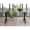 ΤΡΑΠΕΖΙ ΤΡΑΠΕΖΑΡΙΑΣ PICARDY ARTISAN OAK ΜΕ ΜΑΥΡΑ ΜΕΤΑΛΛΙΚΑ ΠΟΔΙΑ 180x90x76εκ