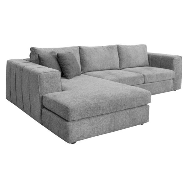 ΚΑΝΑΠΕΣ Fylliana Mondiva ΑΡΙΣΤΕΡΗ ΓΩΝΙΑ ΓΚΡΙ ΧΡΩΜΑ 280x180x83εκ