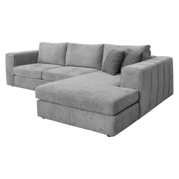 ΚΑΝΑΠΕΣ Fylliana Mondiva ΔΕΞΙΑ ΓΩΝΙΑ ΓΚΡΙ ΧΡΩΜΑ 280x180x83εκ