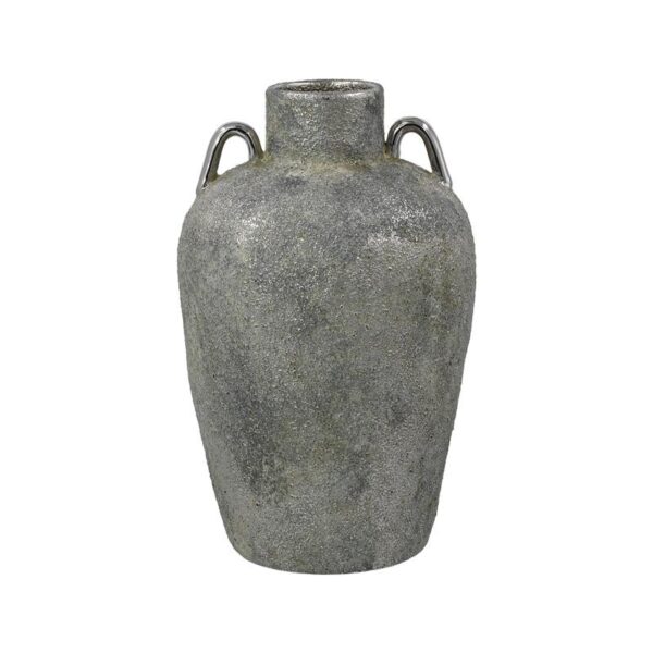 ΚΕΡΑΜΙΚΟ ΒΑΖΟ Fylliana FL134036 ΑΣΗΜΙ-ΓΚΡΙ 18x29εκ