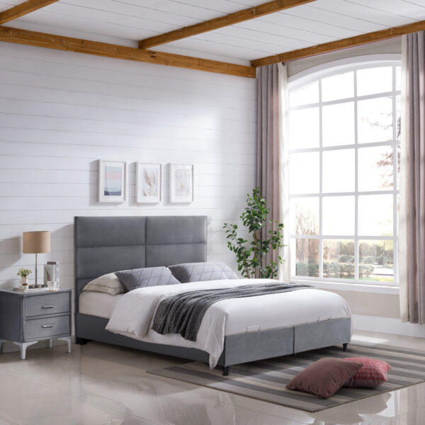 krebati-me-apothchoro-fb973810-gkri-belo-1.jpg ΚΡΕΒΑΤΙ MILO ΜΕ ΑΠΟΘ.ΧΩΡΟ HM738.10 ΓΚΡΙ ΒΕΛΟΥΔΟ-- ΓΙΑ ΣΤΡΩΜΑ 140x200εκ