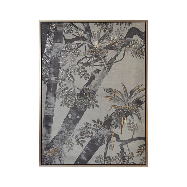 ΠΙΝΑΚΑΣ ΣΕ ΚΑΜΒΑ ΜΕ ΠΛΑΣΤΙΚΟ ΠΛΑΙΣΙΟ Fylliana FL252325 ΓΚΡΙ-ΜΠΕΖ-ΜΑΥΡΟ 50x3x70εκ