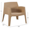 polythrona-polypropylenioy-lounge-fb9636-1-4.jpg ΠΟΛΥΘΡΟΝΑ ΠΟΛΥΠΡΟΠΥΛΕΝΙΟΥ LOUNGE SLEEK HM6365.03 CAPPUCCINO 62x68x73Υεκ.