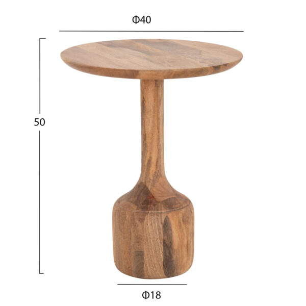 ΣΕΤ 3 ΣΤΡΟΓΓΥΛΑ ΤΡΑΠΕΖΑΚΙΑ ΣΑΛΟΝΙΟΥ GOBLET HM18348 ΞΥΛΟ ΑΚΑΚΙΑΣ Φ50x60Υεκ