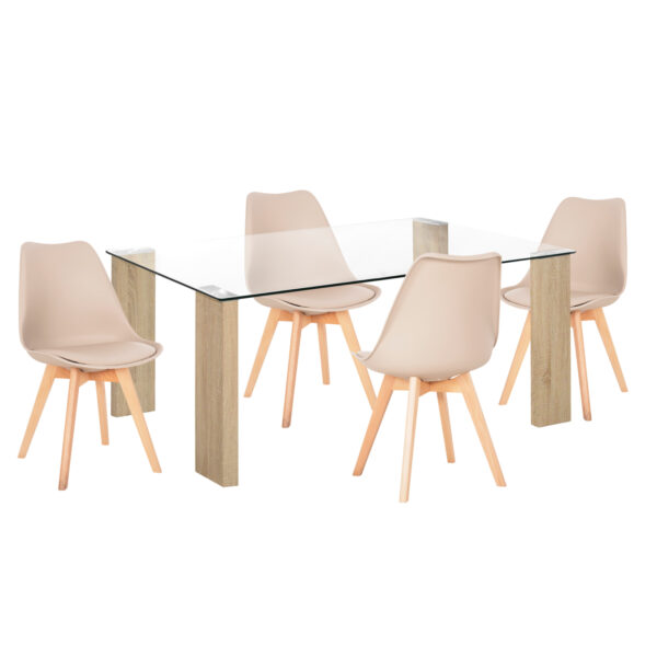 set-trapezarias-5tmch-fb92126901-trapezi.jpg ΣΕΤ ΤΡΑΠΕΖΑΡΙΑΣ 5ΤΜΧ MORGAN HM21269.01 ΤΡΑΠΕΖΙ & 4 ΚΑΡΕΚΛΕΣ - ΚΑΠΟΥΤΣΙΝΟ