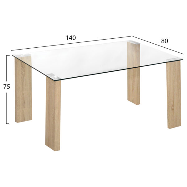 ΣΕΤ ΤΡΑΠΕΖΑΡΙΑΣ 5ΤΜΧ LEOMOR HM21270.02 ΤΡΑΠΕΖΙ & 4 ΚΑΡΕΚΛΕΣ - ΚΑΦΕ ΥΦΑΣΜΑ