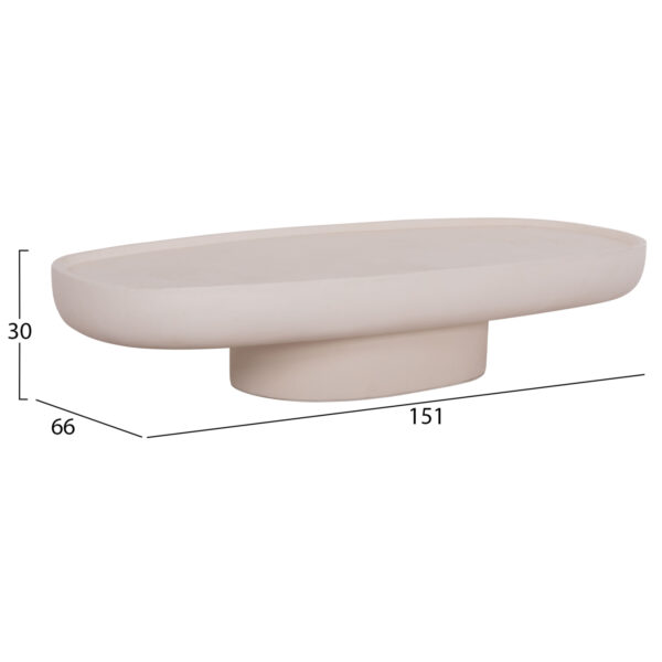 ΤΡΑΠΕΖΙ ΣΑΛΟΝΙΟΥ DESSY HM18153.02 FIBER CEMENT ΣΕ ΛΕΥΚΟ--151x66x30Υεκ.