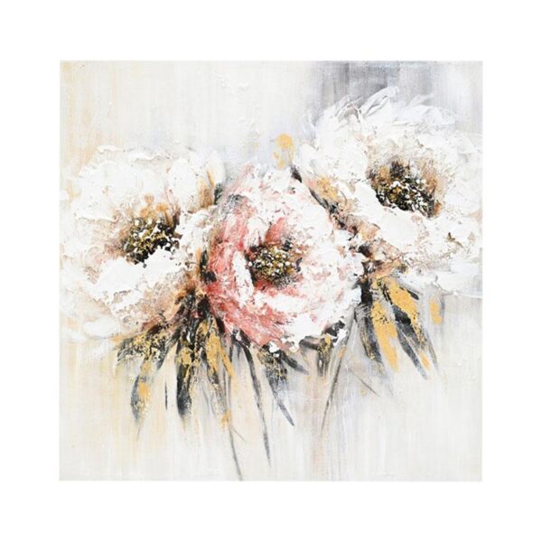 ΠΙΝΑΚΑΣ ΣΕ ΚΑΜΒΑ Fylliana FL25097 ΜΠΕΖ-ΛΕΥΚΟ-ΧΡΥΣΟ 80x3x80εκ