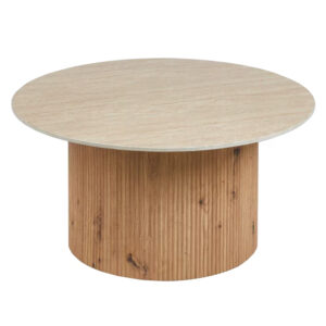 ΤΡΑΠΕΖΙ ΣΑΛΟΝΙΟΥ TWIL HM18325 ΚΕΡΑΜΙΚΟ TOP ΟΨΗ ΤΡΑΒΕΡΤΙΝΑΣ-MDF ΒΑΣΗ Φ80x40Υεκ