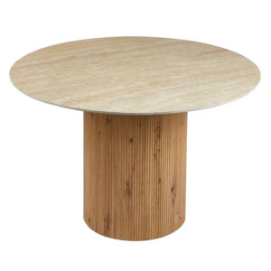 ΤΡΑΠΕΖΙ ΤΡΑΠΕZΑΡΙΑΣ TWIL HM18324 ΚΕΡΑΜΙΚΟ TOP ΟΨΗ ΤΡΑΒΕΡΤΙΝΑΣ-MDF ΒΑΣΗ Φ120x76Υεκ