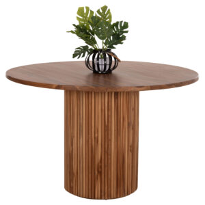 ΤΡΑΠΕΖΙ ΤΡΑΠΕΖΑΡΙΑΣ ΣΤΡΟΓΓΥΛΟ RODER HM9896 ΞΥΛΟ ΤΕΑΚ- 3εκ. πάχος επιφ.- Φ130x79,5Υεκ