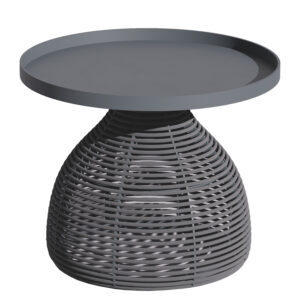 boithitiko-trapezaki-stroggylo-fb9647701.jpg ΒΟΗΘΗΤΙΚΟ ΤΡΑΠΕΖΑΚΙ ΣΤΡΟΓΓΥΛΟ DRISCOLL HM6477.01 ΓΚΡΙ ΑΛΟΥΜΙΝΙΟ & ΣΧΟΙΝΙ Φ55x45Υεκ.