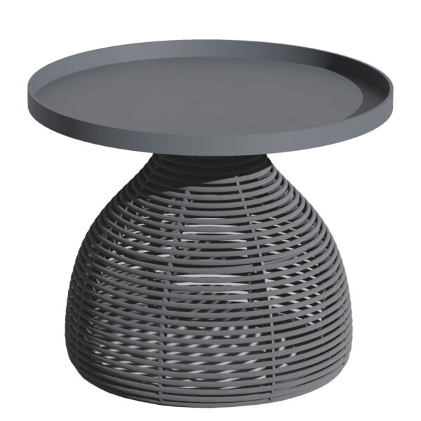 boithitiko-trapezaki-stroggylo-fb9647701.jpg ΒΟΗΘΗΤΙΚΟ ΤΡΑΠΕΖΑΚΙ ΣΤΡΟΓΓΥΛΟ DRISCOLL HM6477.01 ΓΚΡΙ ΑΛΟΥΜΙΝΙΟ & ΣΧΟΙΝΙ Φ55x45Υεκ.