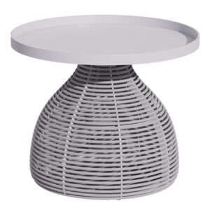 boithitiko-trapezaki-stroggylo-fb9647702-22.jpg ΒΟΗΘΗΤΙΚΟ ΤΡΑΠΕΖΑΚΙ ΣΤΡΟΓΓΥΛΟ DRISCOLL HM6477.02 ΚΡΕΜ ΑΛΟΥΜΙΝΙΟ-ΑΝΟΙΧΤΟ ΓΚΡΙ ΣΧΟΙΝΙ Φ55x45Υ