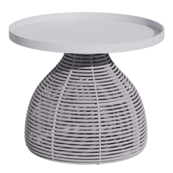 boithitiko-trapezaki-stroggylo-fb9647702-22.jpg ΒΟΗΘΗΤΙΚΟ ΤΡΑΠΕΖΑΚΙ ΣΤΡΟΓΓΥΛΟ DRISCOLL HM6477.02 ΚΡΕΜ ΑΛΟΥΜΙΝΙΟ-ΑΝΟΙΧΤΟ ΓΚΡΙ ΣΧΟΙΝΙ Φ55x45Υ