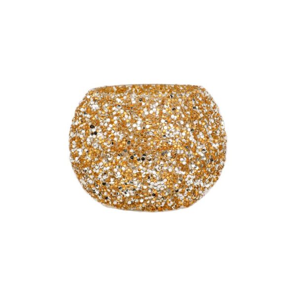 ΓΥΑΛΙΝΟ ΕΠΙΤΡΑΠΕΖΙΟ ΚΗΡΟΠΗΓΙΟ ΡΕΣΩ Fylliana Mosaic ΧΡΥΣΟ ΧΡΩΜΑ 13x10εκ