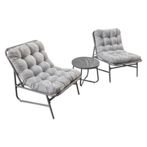 ΣΕΤ ΚΑΘΙΣΤΙΚΟΥ ΕΞΩΤΕΡΙΚΟΥ ΧΩΡΟΥ 3 ΤΕΜΑΧΙΩΝ Fylliana "Nerina" ΓΚΡΙ ΧΡΩΜΑ