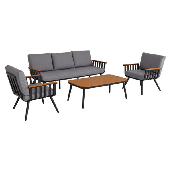 ΣΕΤ ΚΗΠΟΥ 4 ΤΕΜΑΧΙΩΝ Fylliana "Zenya" ΓΚΡΙ ΧΡΩΜΑ