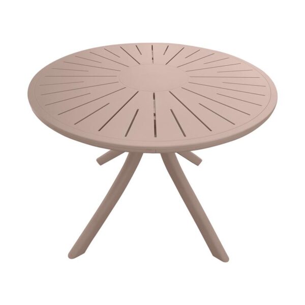 ΤΡΑΠΕΖΙ ΠΛΑΣΤΙΚΟ ΣΤΡΟΓΓΥΛΟ FYLLIANA FL8100 CAPPUCCINO ΧΡΩΜΑ 100x75εκ