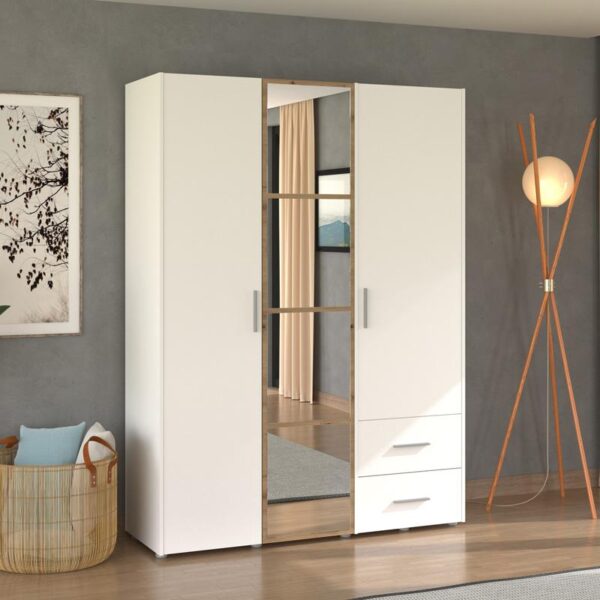 ΝΤΟΥΛΑΠΑ PARNAS 3K2FO III ARTISAN OAK-ΛΕΥΚΟ 149x54x208εκ