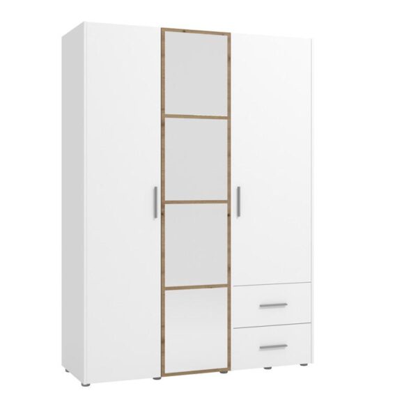 ΝΤΟΥΛΑΠΑ PARNAS 3K2FO III ARTISAN OAK-ΛΕΥΚΟ 149x54x208εκ