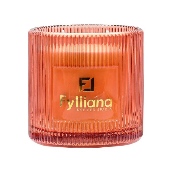 ΑΡΩΜΑΤΙΚΟ ΚΕΡΙ "Apple white musk " Fylliana FL25245 ΣΕ ΓΥΑΛΙΝΟ ΒΑΖΑΚΙ 400gr ΚΑΙ ΣΥΣΚΕΥΑΣΙΑ ΔΩΡΟΥ