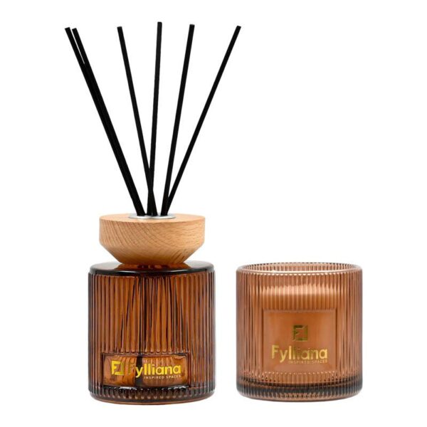 ΑΡΩΜΑΤΙΚΟ ΣΕΤ ΔΩΡΟΥ "Sandalwood" Fylliana FL25161 (Διαχύτης 150ml + Κερί 150g)