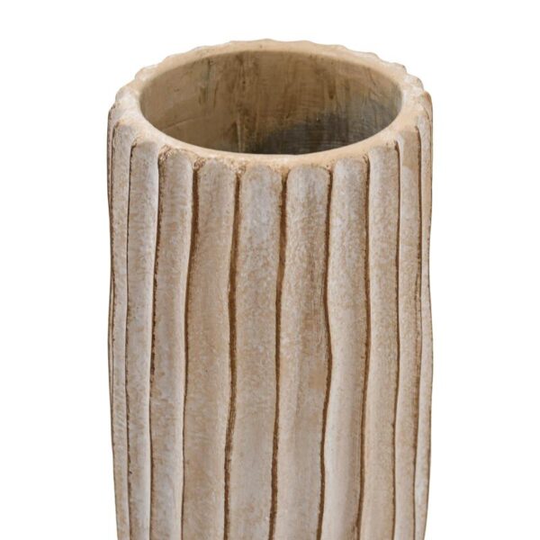 ΔΙΑΚΟΣΜΗΤΙΚΟ ΒΑΖΟ ΤΣΙΜΕΝΤΕΝΙΟ Fylliana FL15707 ΜΠΕΖ-ΓΚΡΙ ΜΕ TAUPE ΛΕΠΤΟΜΕΡΕΙΕΣ ΧΡΩΜΑ 17x28εκ