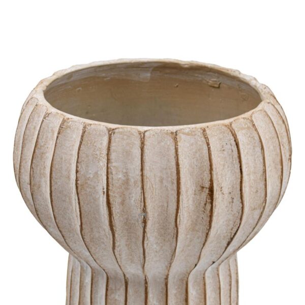 ΔΙΑΚΟΣΜΗΤΙΚΟ ΒΑΖΟ ΤΣΙΜΕΝΤΕΝΙΟ Fylliana FL15773 ΜΠΕΖ-ΓΚΡΙ ΜΕ TAUPE ΛΕΠΤΟΜΕΡΕΙΕΣ ΧΡΩΜΑ 23x38εκ