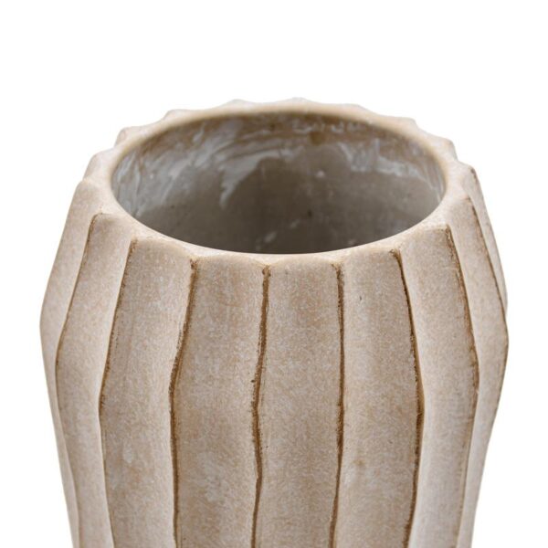 ΔΙΑΚΟΣΜΗΤΙΚΟ ΒΑΖΟ ΤΣΙΜΕΝΤΕΝΙΟ Fylliana FL22424 ΜΠΕΖ-ΓΚΡΙ ΜΕ TAUPE ΛΕΠΤΟΜΕΡΕΙΕΣ ΧΡΩΜΑ 15x24εκ