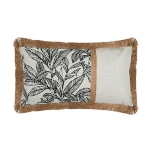 ΔΙΑΚΟΣΜΗΤΙΚΟ ΜΑΞΙΛΑΡΙ Fylliana Opulent ΛΕΥΚΟ-ΜΑΥΡΟ-ΧΡΥΣΟ ΧΡΩΜΑ 30x50εκ