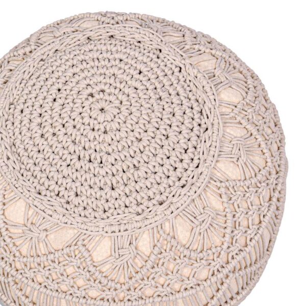 ΔΙΑΚΟΣΜΗΤΙΚΟ ΠΟΥΦ ΜΑΚΡΑΜΕ Fylliana ΦΥΣΙΚΟ ΧΡΩΜΑ 45x45x40εκ