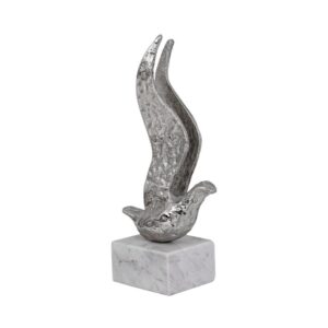 ΕΠΙΤΡΑΠΕΖΙΑ ΔΙΑΚΟΣΜΗΤΙΚΗ ΦΙΓΟΥΡΑ Fylliana Bird ΝΙΚΕΛ ΧΡΩΜΑ 11x8x27εκ