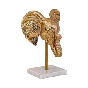 ΕΠΙΤΡΑΠΕΖΙΑ ΔΙΑΚΟΣΜΗΤΙΚΗ ΦΙΓΟΥΡΑ Fylliana Elephant Head ΑΝΤΙΚΕ ΧΡΥΣΟ ΧΡΩΜΑ 17x14x24εκ