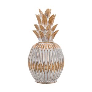 ΕΠΙΤΡΑΠΕΖΙΟ ΔΙΑΚΟΣΜΗΤΙΚΟ ΑΝΑΝΑΣ Fylliana FL25261 ΦΥΣΙΚΟ ΚΑΦΕ ΜΕ ΛΕΥΚΗ ΠΑΤΙΝΑ ΧΡΩΜΑ 10x10x22εκ