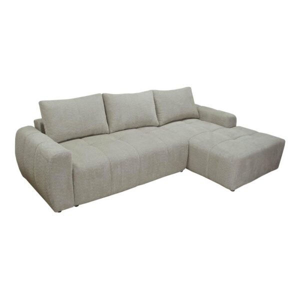 ΚΑΝΑΠΕΣ ΚΡΕΒΑΤΙ Fylliana Indigo ΔΕΞΙΑ ΓΩΝΙΑ ΜΠΕΖ ΥΦΑΣΜΑ 280x170x90εκ