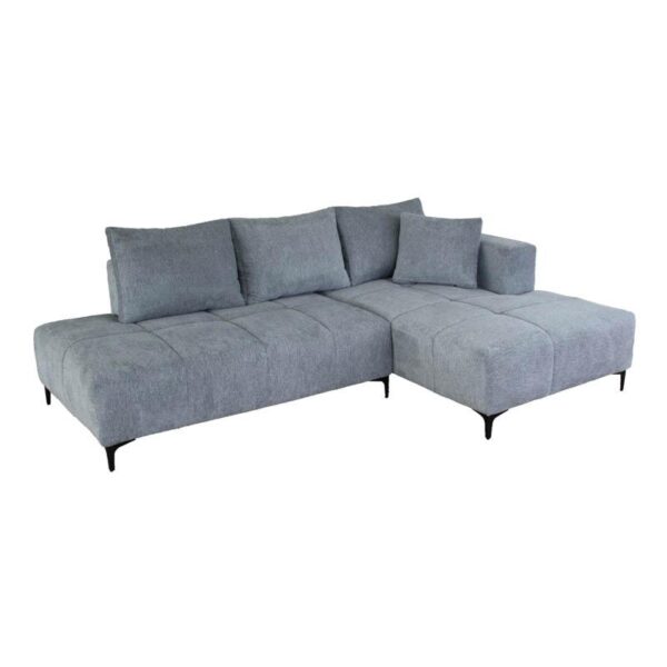 ΚΑΝΑΠΕΣ ΚΡΕΒΑΤΙ Fylliana Jasper ΔΕΞΙΑ ΓΩΝΙΑ ΑΝΘΡΑΚΙ ΥΦΑΣΜΑ 255x170x90εκ