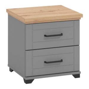 ΚΟΜΟΔΙΝΟ VALENCIA ΓΚΡΙ-ARTISAN OAK-ΓΚΡΙ ΜΑΤ 46x41x47.5εκ