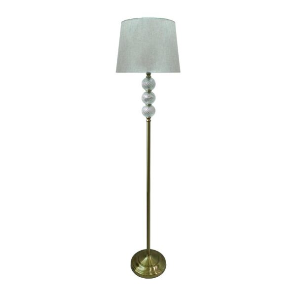 ΛΑΜΠΑ ΔΑΠΕΔΟΥ Fylliana FL25011 ΜΕΤΑΛΛΟ-ΓΥΑΛΙ ΧΡΥΣΟ-ΕΚΡΟΥ/ΜΠΕΖ ΧΡΩΜΑ Ε27 31x150εκ