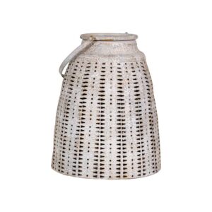 ΜΕΤΑΛΛΙΚΟ ΔΙΑΚΟΣΜΗΤΙΚΟ ΦΑΝΑΡΙ Fylliana FL0692 ΑΝΤΙΚΕ ΑΣΗΜΙ ΧΡΩΜΑ 23x23x29εκ