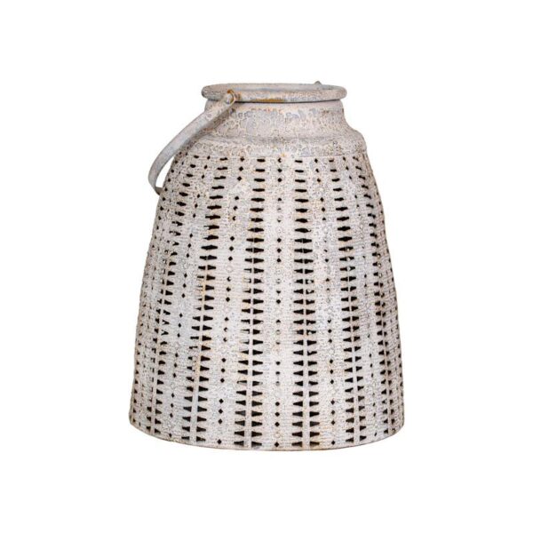 ΜΕΤΑΛΛΙΚΟ ΔΙΑΚΟΣΜΗΤΙΚΟ ΦΑΝΑΡΙ Fylliana FL0692 ΑΝΤΙΚΕ ΑΣΗΜΙ ΧΡΩΜΑ 23x23x29εκ